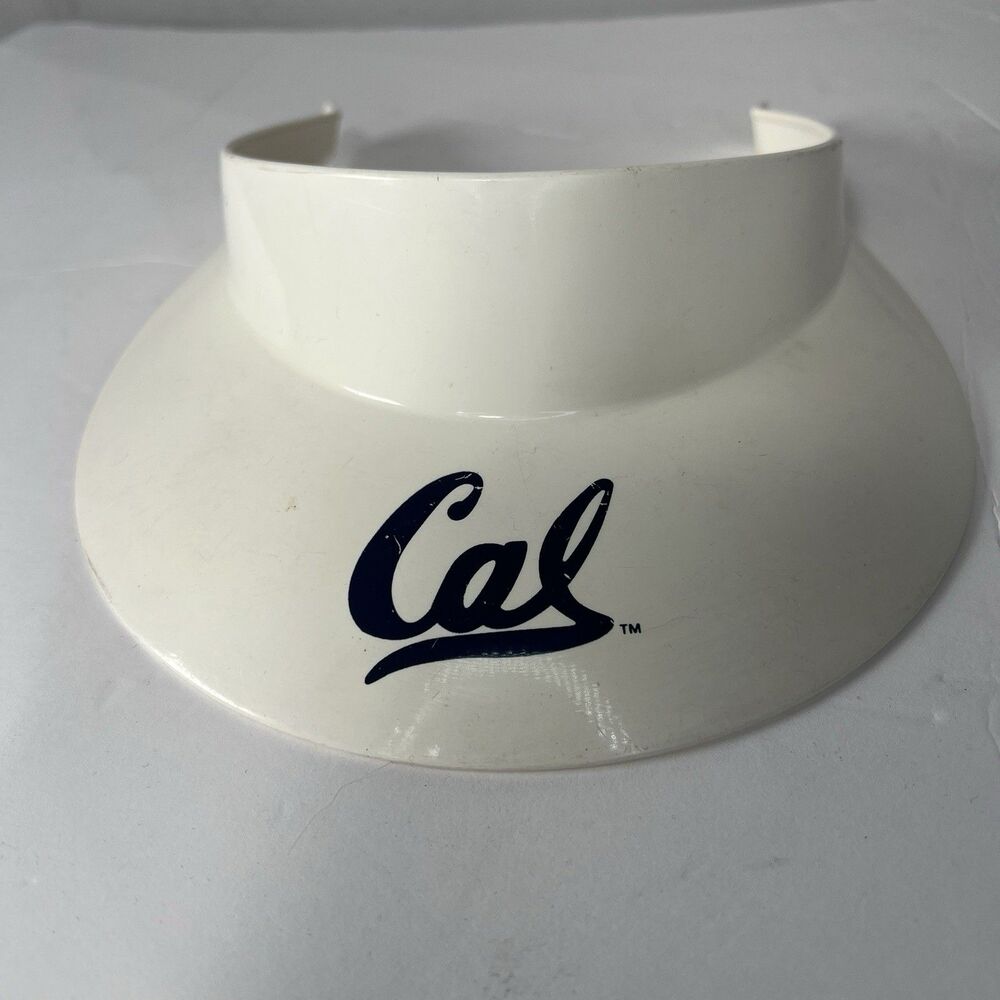 Vintage UC Berkeley Cal Bears plastic Visor Hat Cap script Cal